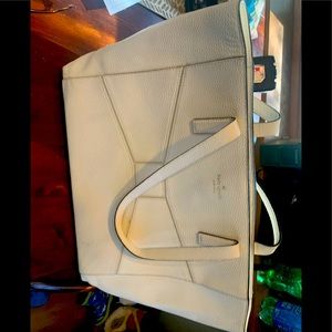 Oversized white Kate Spade Tote